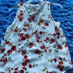 white floral tank